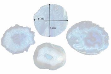 Set van 4 onderzetters voor glazen COASTER 10cm blauwe, Ophalen of Verzenden, Nieuw