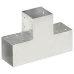 vidaXL Paalverbinding T-vorm 101x101 mm gegalvaniseerd, Verzenden, Nieuw