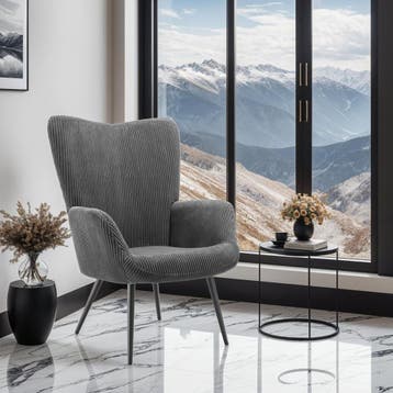 Fauteuil Hygge gestoffeerd, ergonomisch, draagkracht 150 kg, Verzenden, Nieuw