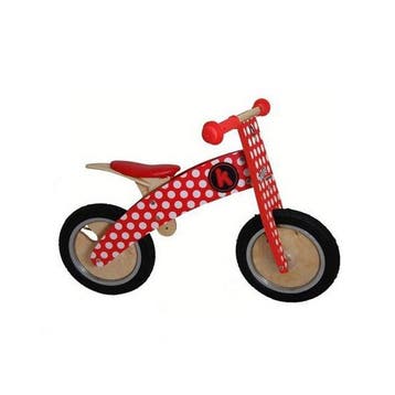 KiddiMoto Loopfiets Kurve Red Dotty (Kinderen, Loopfietsen), Ophalen of Verzenden, Nieuw