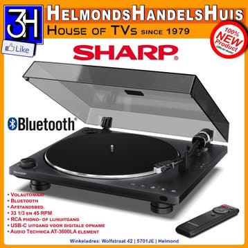 Nieuwe Sharp Volautomatische Platenspeler met Bluetooth!!, Audio, Tv en Foto, Platenspelers, Overige merken, Pitch-regelaar, Nieuw