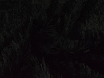 10 meter langharig bont - Zwart - Pluche stoffen, 120 cm of meer, Zwart, Ophalen of Verzenden, Polyester