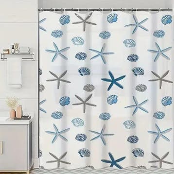 Waterdicht Douchegordijn PEVA met Zee Print - Badkamer Decor, Verzenden, Nieuw
