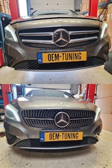 Mercedes-Benz W176 | Black Diamond Grille | 2012 – 2015 |, Auto-onderdelen, Voor, Mercedes-Benz, Nieuw, Ophalen of Verzenden
