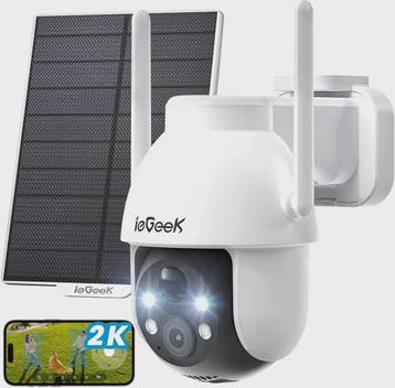 ieGeek 2K PTZ Buiten Beveiligingscamera - Draadloos, Solar,, Verzenden, Nieuw