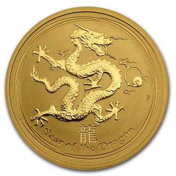 Gouden Lunar II - 1/2 oz 2012 Year of the Dragon, Verzenden, Losse munt, Goud