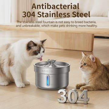 ROJECO Roestvrijstalen Drinkfontein voor Katten & Honden - A, Verzenden, Nieuw