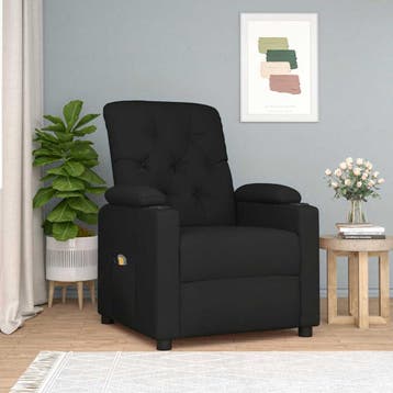 vidaXL Massagestoel stof zwart, Verzenden, Nieuw