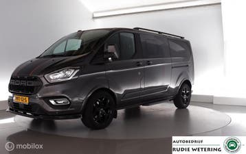 Ford Transit Custom 300 2.0 TDCI 130pk Sport Titanium Black, Gebruikt, Euro 6, Leder, Grijs
