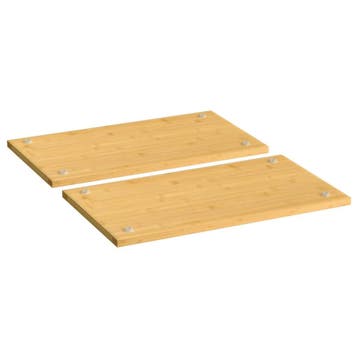 vidaXL Kookplaatafdekkingen 2 st 50x28x1,5 cm bamboe, Verzenden, Nieuw