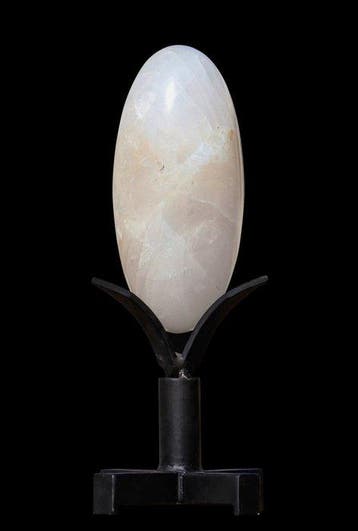 Grote 3,53 kg witte kwarts kristallen Lingam - 23 cm - India