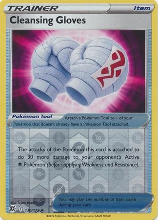 Cleansing Gloves 136/172 reverse holo   Brilliant Stars, Ophalen of Verzenden, Nieuw, Losse kaart, Foil
