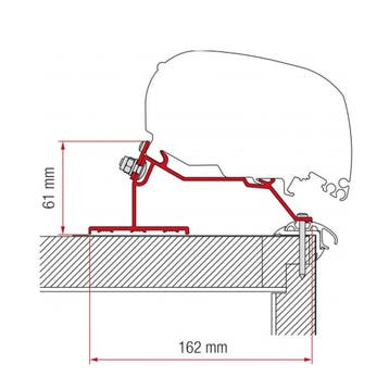 Fiamma Caravan Roof Adapter 400 F65/F80, Nieuw