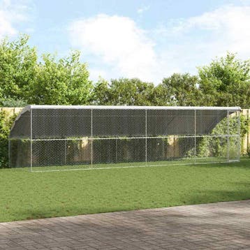 vidaXL Hondenhok 4 st Zilver 8 x 2 x 2 m Gegalvaniseerd, Verzenden, Nieuw