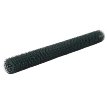 vidaXL Kippengaas 10x1,5 m staal met PVC coating groen, Verzenden, Nieuw, IJzer, 1 tot 2 meter