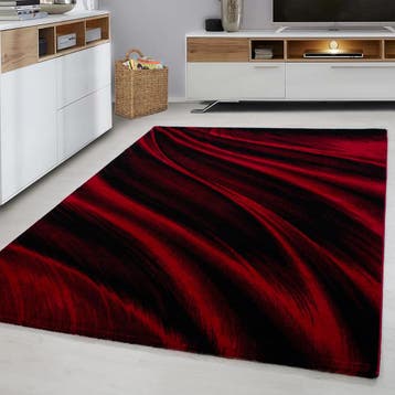 Modern Vloerkleed | Miami | Golven | Rood | 140x200 cm, Verzenden, Nieuw