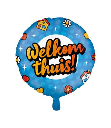 Folieballon Welkom Thuis  (46cm), Hobby en Vrije tijd, Ophalen of Verzenden, Nieuw