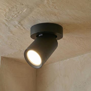 Opbouw Plafondspot LEXI | 1x GU10 fitting | Rond | Zwart, Ophalen of Verzenden, Nieuw, Plafondspot of Wandspot