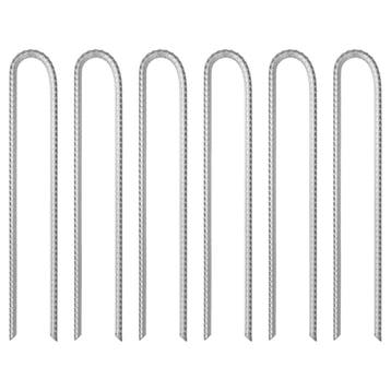 vidaXL Tentharingen 6 st U-vormig Ø11,3 mm 37 cm, Verzenden, Nieuw