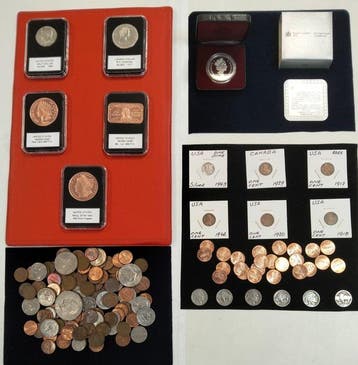 Verenigde Staten, Canada. Collection of coins 1917-1990s