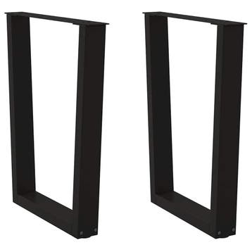 vidaXL Eettafelpoten 2 st V-vormig 70x(72-73,3) cm staal, Verzenden, Nieuw