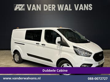 Ford Transit Custom | 2.0 TDCI 130pk L2H1 Dubbele Cabine, Auto's, Gebruikt, Euro 6, Wit, Dealer onderhouden