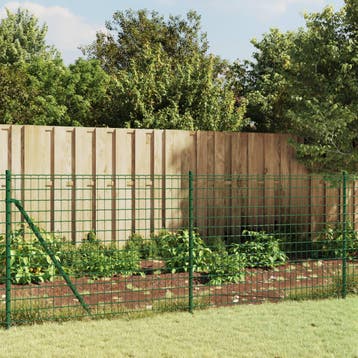 vidaXL Draadgaashek met flens 0,8x25 m groen, Verzenden, Nieuw, IJzer, Minder dan 1 meter