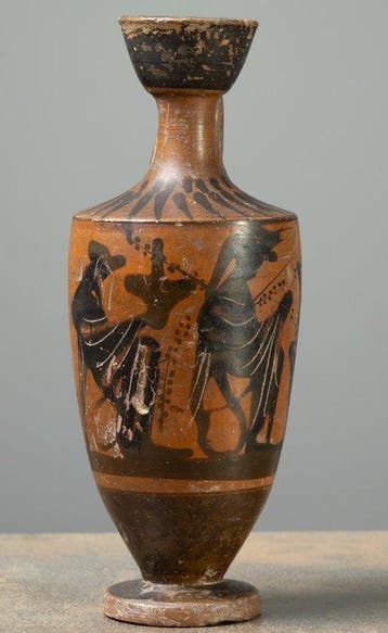 Oud-Grieks Terracotta Attische roodfiguur-lekythos met