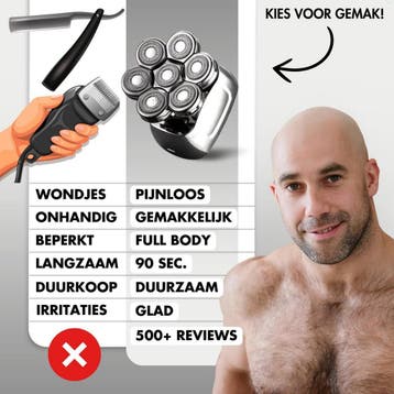6-in-1 Scheerapparaat Mannen + Extra Scheerkop – Trimmer -, Ophalen of Verzenden, Zo goed als nieuw
