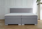 ACTIE! Boxspring Milano 140 200 Grijs, Verzenden, Nieuw, 140 cm, Twijfelaar