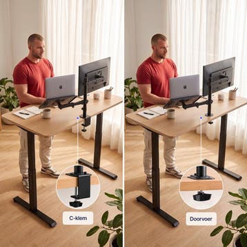Stane Monitor Arm met Laptophouder – Monitorarm 1 Scherm en, Computers en Software, Monitoren, Ophalen of Verzenden, Zo goed als nieuw