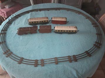 JEP 0 - Treinset (5) - Oud geheel van tinplaat met