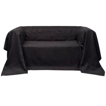 vidaXL Bankhoes 270x350 cm microsuède antraciet, Verzenden, Nieuw