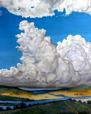 Pablo Soroya - Cumuli over the Valley, XL size, Original Oil