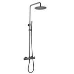 Opbouw regendouche 25cm hoofddouche thermostatisch gun metal, Verzenden, Nieuw