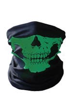Sjaal Skull Colsjaal Groen Zwart Col Masker Doodskop Skelet, Ophalen of Verzenden, Nieuw, Carnaval
