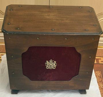 Wijnrek - Hout, Fluweel - Britse koninklijke minibar