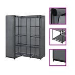 vidaXL Hoekkledingkast 130x87x169 cm grijs, Verzenden, Nieuw