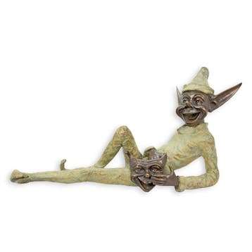 A BRONZE SCULPTURE OF A LYING GOBLIN (Beeldjes - Decoratie), Verzenden, Nieuw