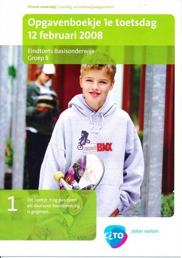 Eindcito groep 8 (2008) 1e toetsdag taal en rekenen, Verzenden, Nieuw