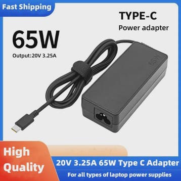 65W USB-C Laptop Lader Adapter 20V 3.25A voor Lenovo Thinkpa, Computers en Software, Verzenden, Nieuw