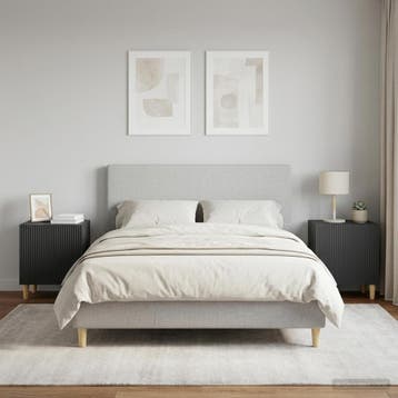 vidaXL Nachtkastje 2 st Zwart 43 x 34,5 x 50 cm Bewerkt hout, Minder dan 45 cm, Verzenden, Nieuw, Minder dan 55 cm
