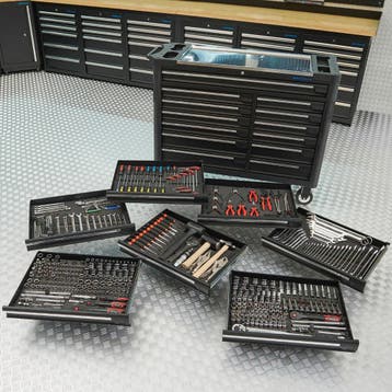 Datona Gereedschapswagen XXL + Mach VII - Datona - Zwart, Ophalen of Verzenden, Nieuw