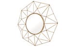 Handgemaakte spiegel DIAMOND L 80cm messing gemaakt van, Huis en Inrichting, Woonaccessoires | Spiegels, Ophalen of Verzenden