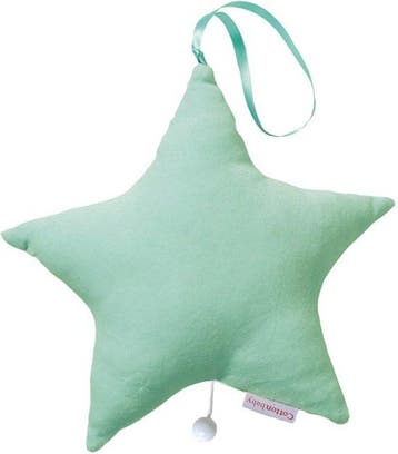 Cottonbaby Muziekdoos Ster velours Mint, Kinderen en Baby's, Verzenden, Nieuw