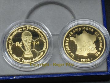 Frankreich 20 Euro goud 2005 Fifa voetbal Wm in Duitsland..., Verzenden