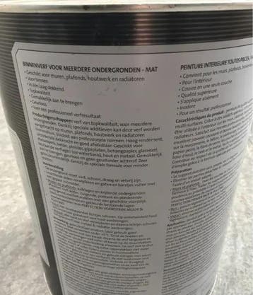 Perfection Pot muur-plafond verf 2,5L kleur Beige (Diverse), Doe-het-zelf en Verbouw, Verf, Beits en Lak, Verzenden, Nieuw