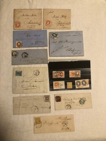 Oostenrijk, Italië, België en Spanje 1850/1870 - Europa –, Gestempeld