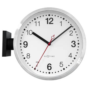 Dubbelzijdige wandklok NE3334AR, Huis en Inrichting, Woonaccessoires | Klokken, Verzenden, Nieuw