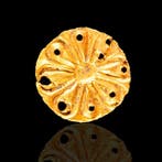 Hellenistic Gouden bloemapplicatie/hanger met rozet (Zonder
